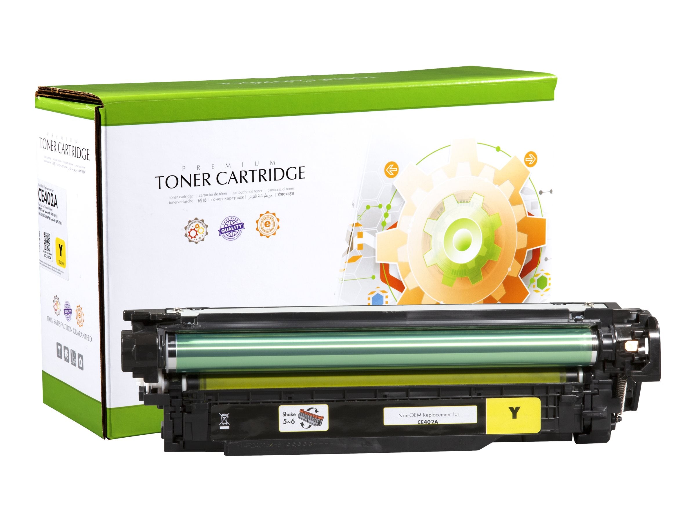 STATIC Toner cartridge kompatibel mit HP CE402A Gelb - Vorderansicht