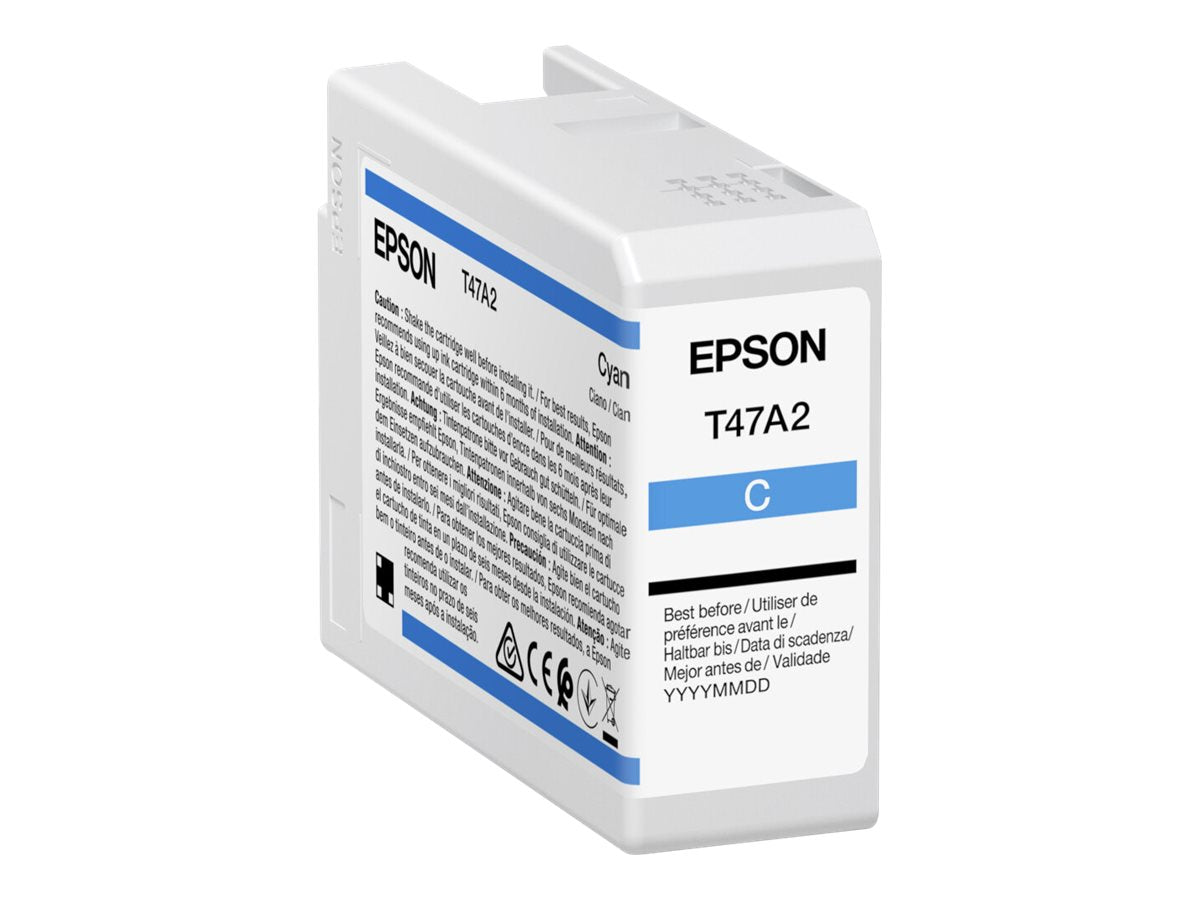 EPSON 4LB Singlepack Cyan T47A2 UltraChrome Pro 10 ink 50ml - Vorderansicht