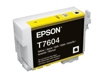 EPSON T7604 Tintenpatrone Gelb im Einsatz