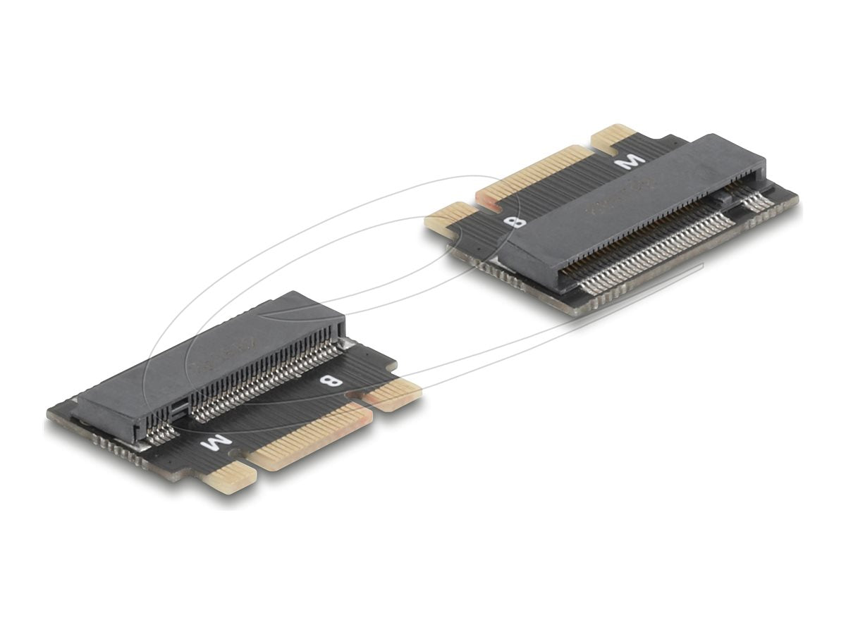 DELOCK Adapter M.2 Key B+M Stecker zu M.2 Key M Slot - Verlängerung - Vorderansicht