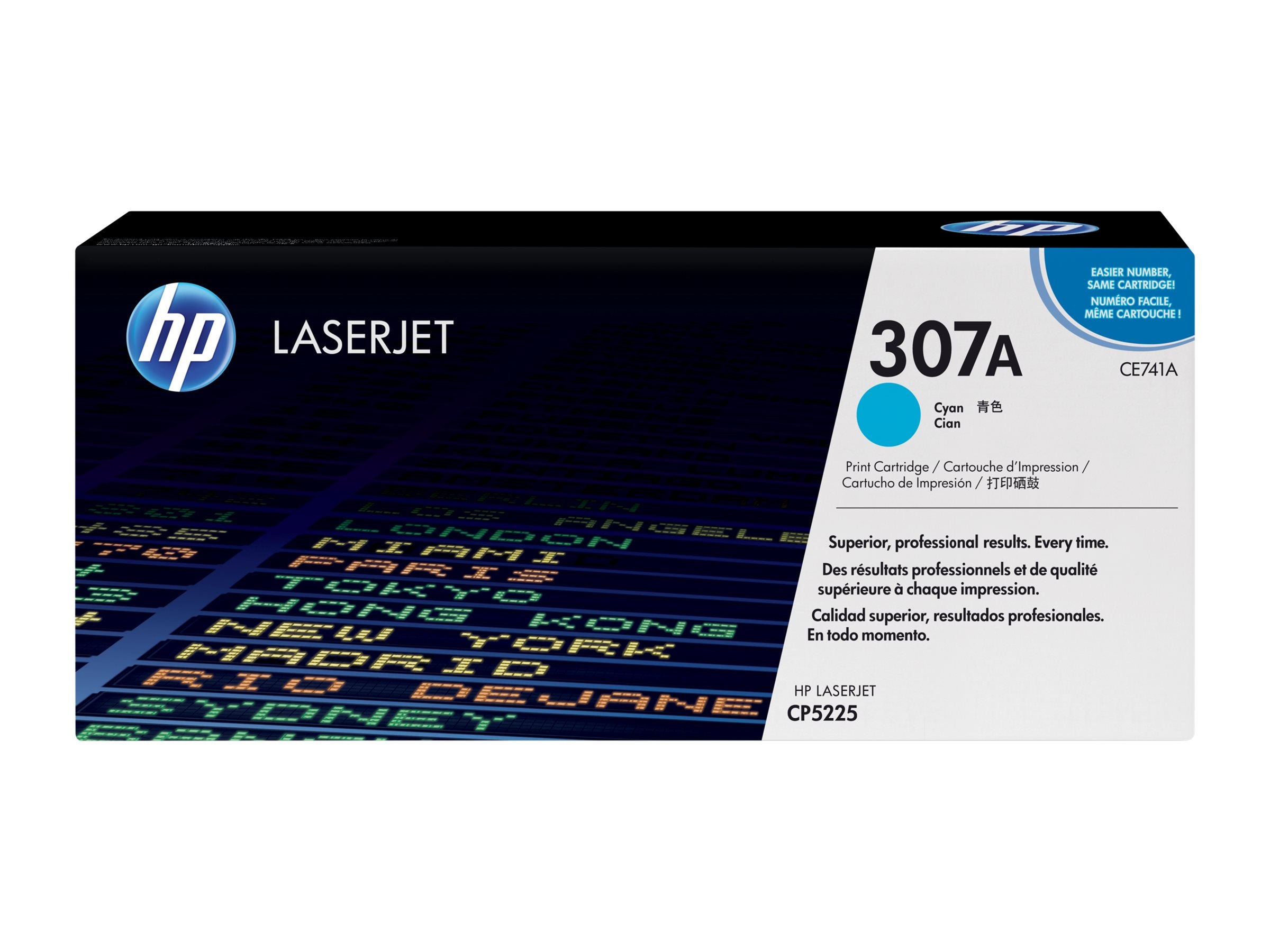 HP CE741A Tonerpatrone cyan Vorderansicht