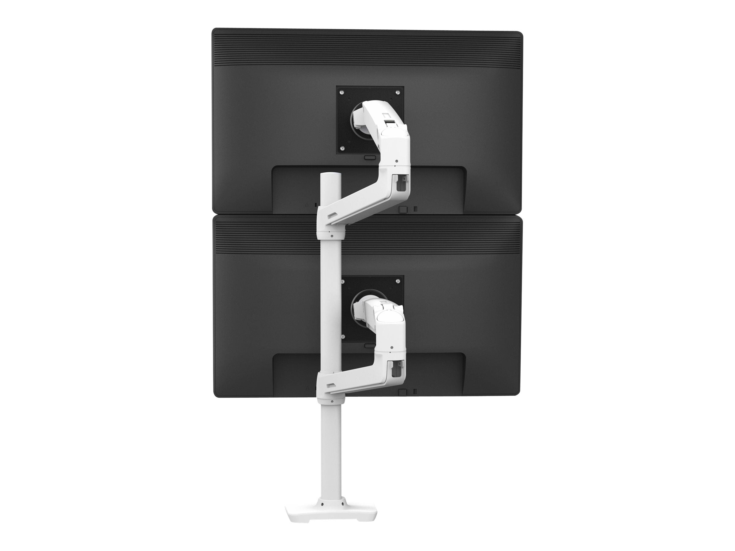 ERGOTRON LX-Dual-Stacking-Arm hohe Säule weiß - Seitenansicht