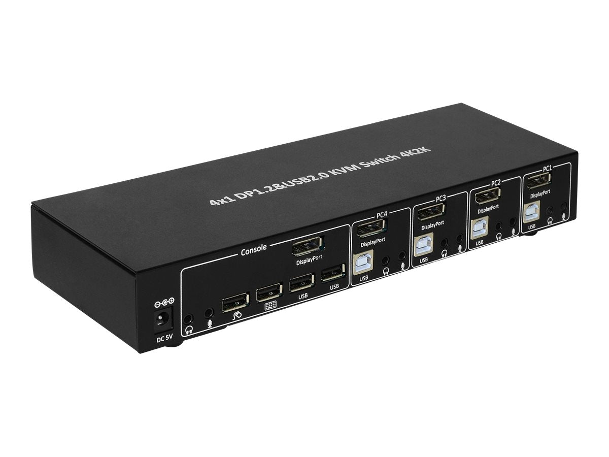 TECHLY KVM Switch Display Port 1.2 Seitenansicht
