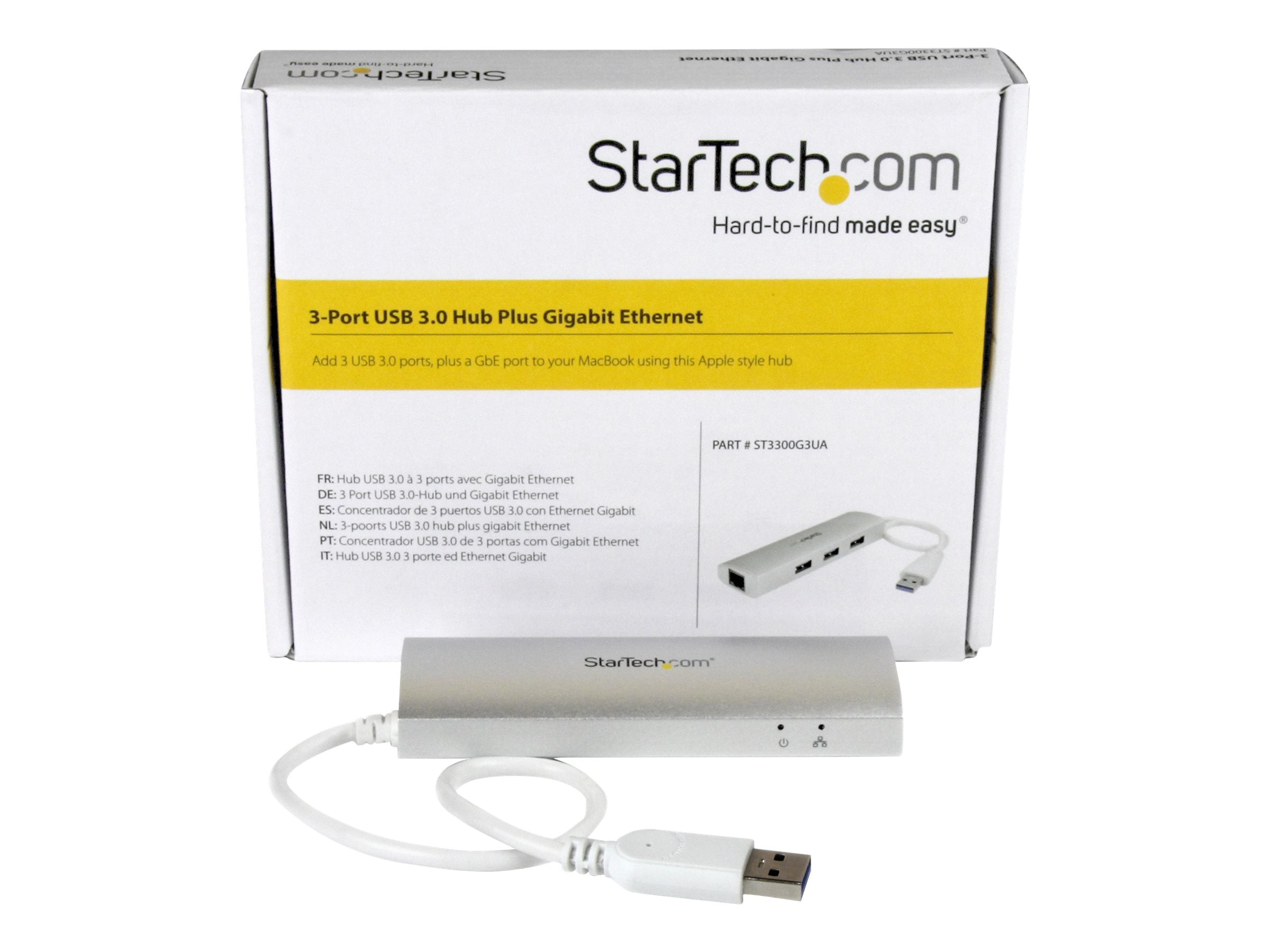 STARTECH.COM 3 Port mobiler USB 3.0 Hub Detailansicht