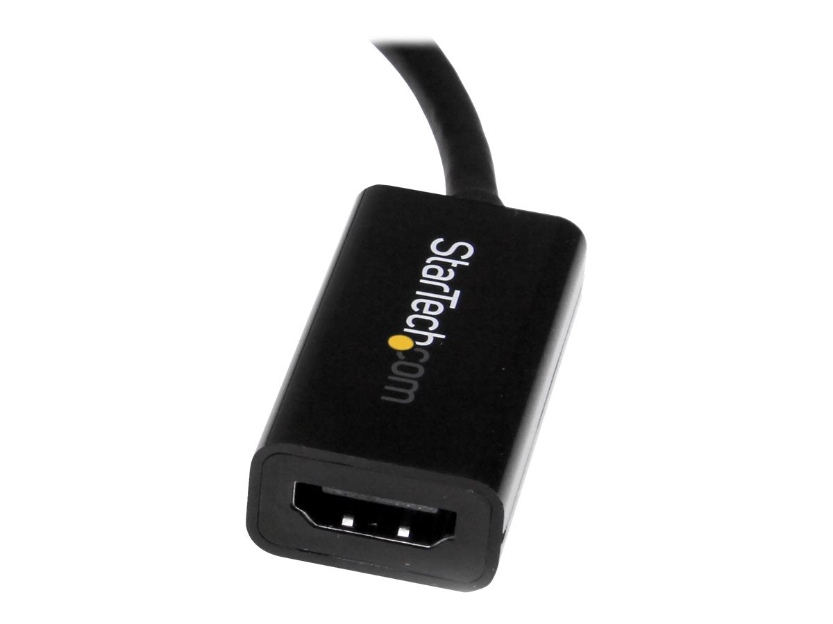 STARTECH.COM Mini DisplayPort to HDMI Video Converter mDP 1.2 to HDMI Active Adapter for UltraBook / Laptop 4K - 30Hz - Bla