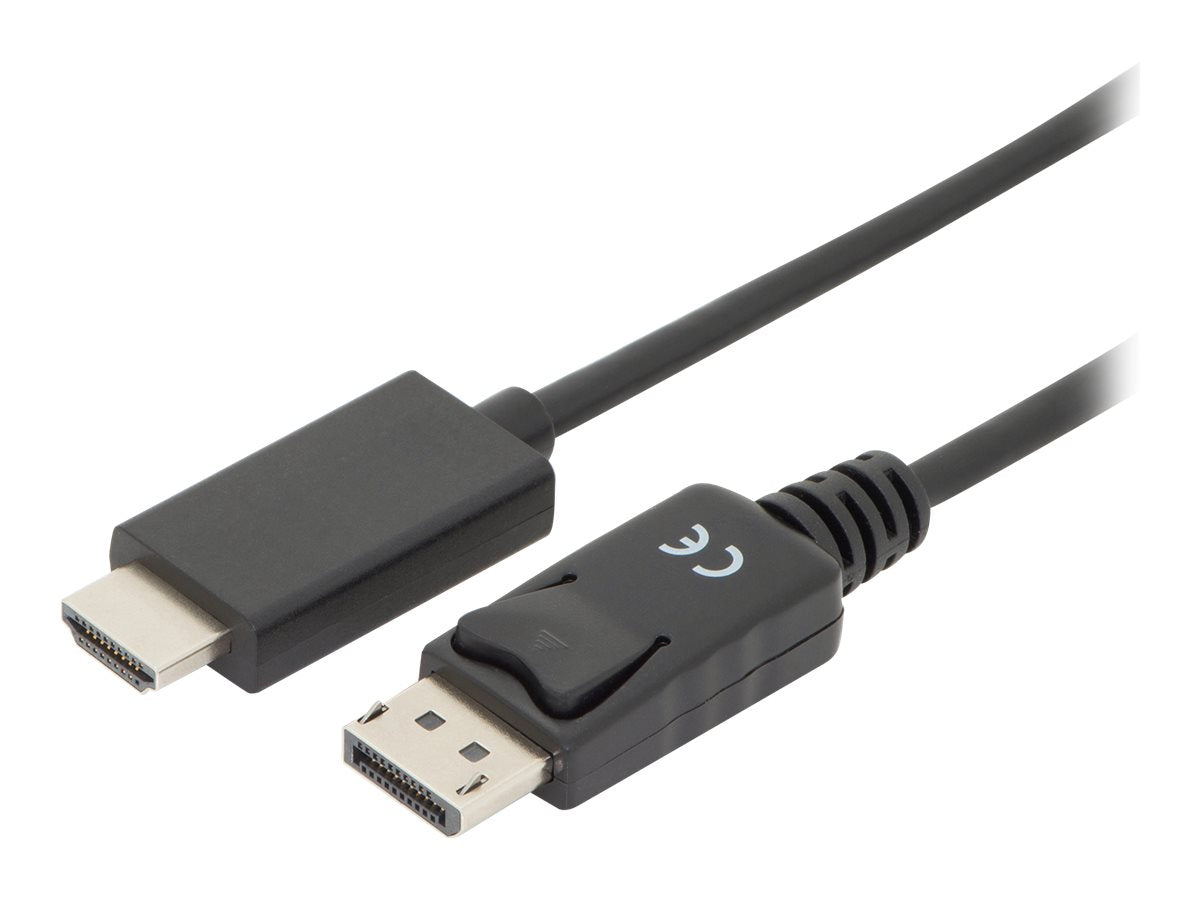DIGITUS DisplayPort Adapterkabel DP - HDMI Typ A St/St 1.0m Vorderansicht