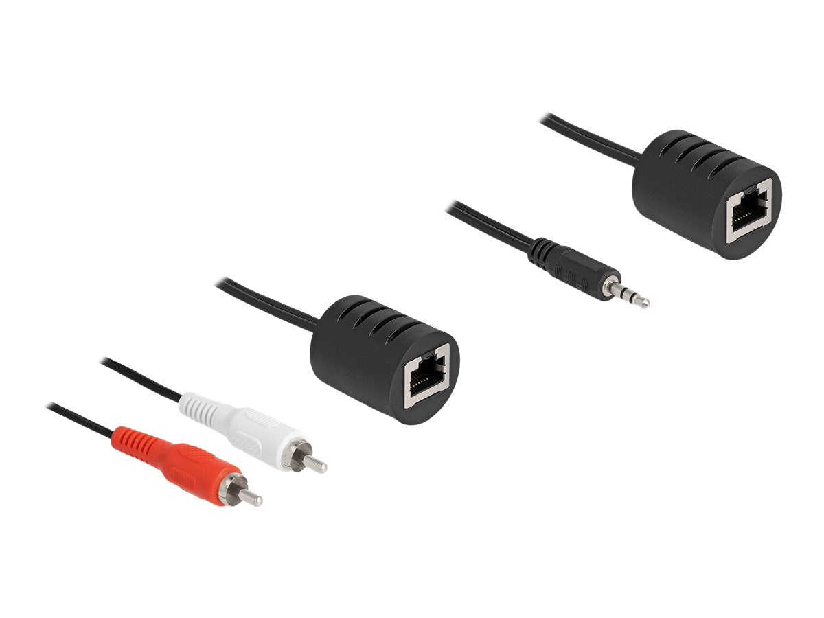 DELOCK Stereo Audio Extender RJ45 Buchse zu 3,5mm Klinkenstecker - Vorderansicht