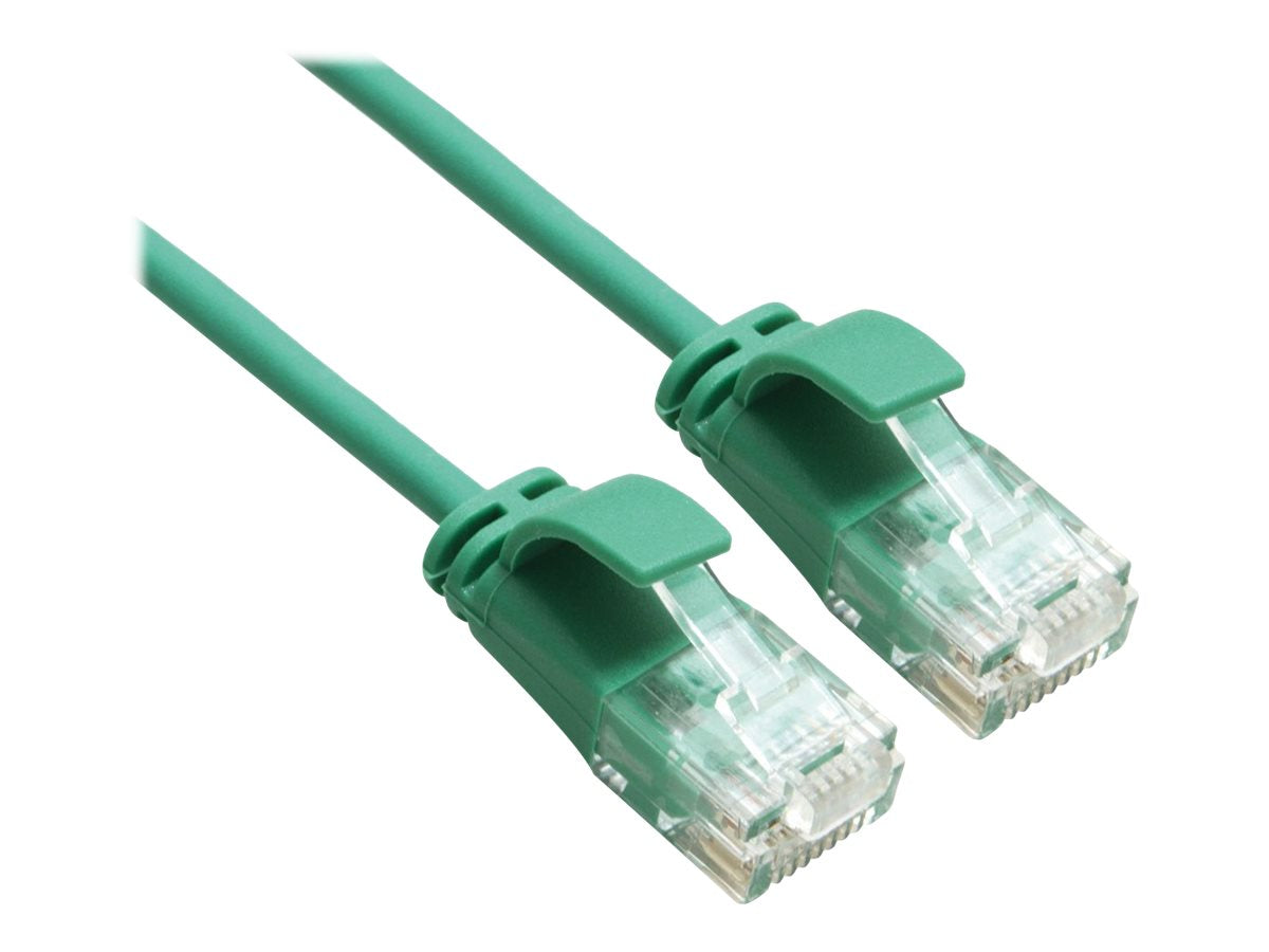 ROLINE UTP DataCenter Patchkabel Kat.6A Class EA LSOH slim grün 0,5m Vorderansicht
