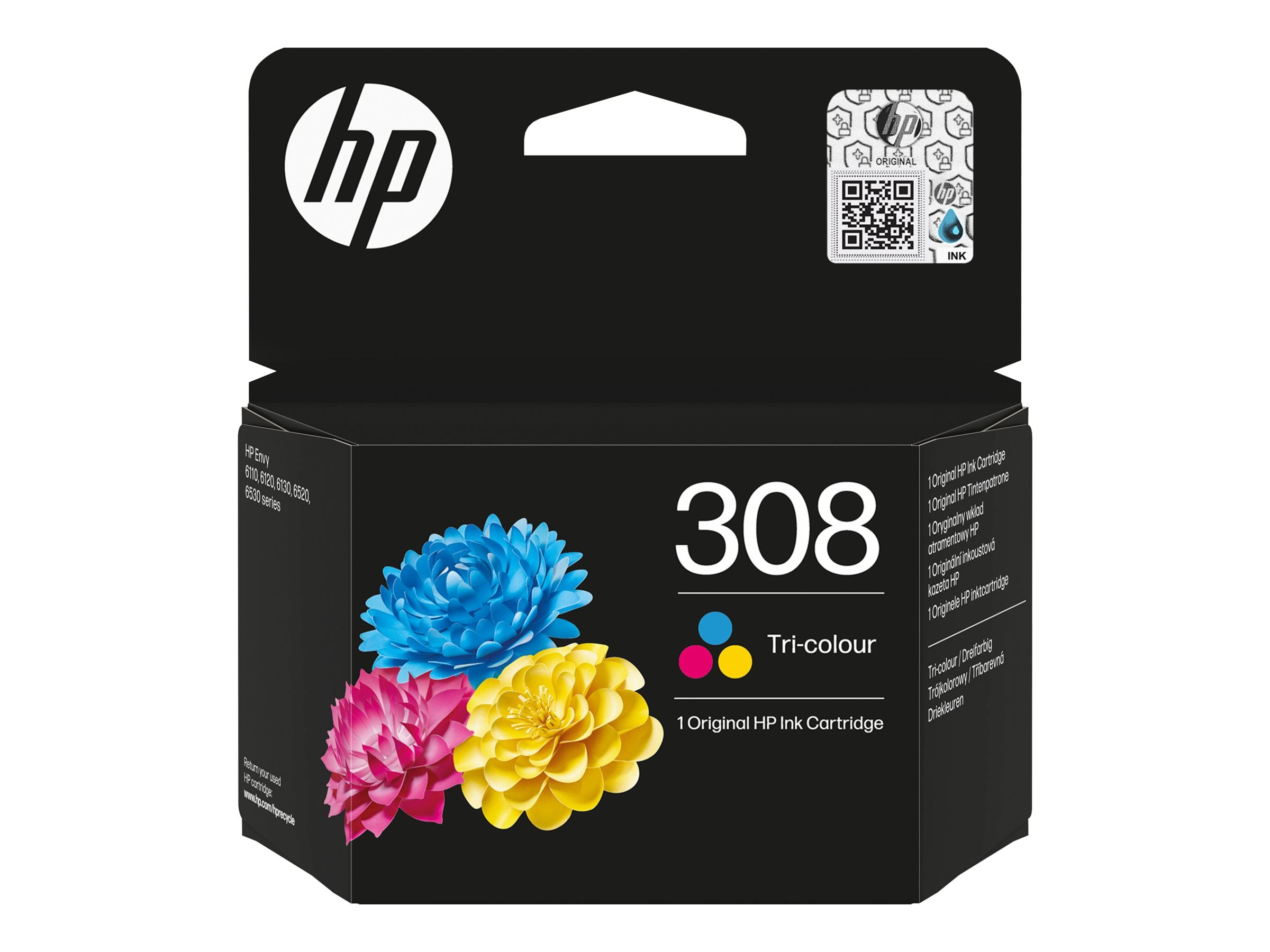 HP 308 Tri-Color Original Ink Cartridge