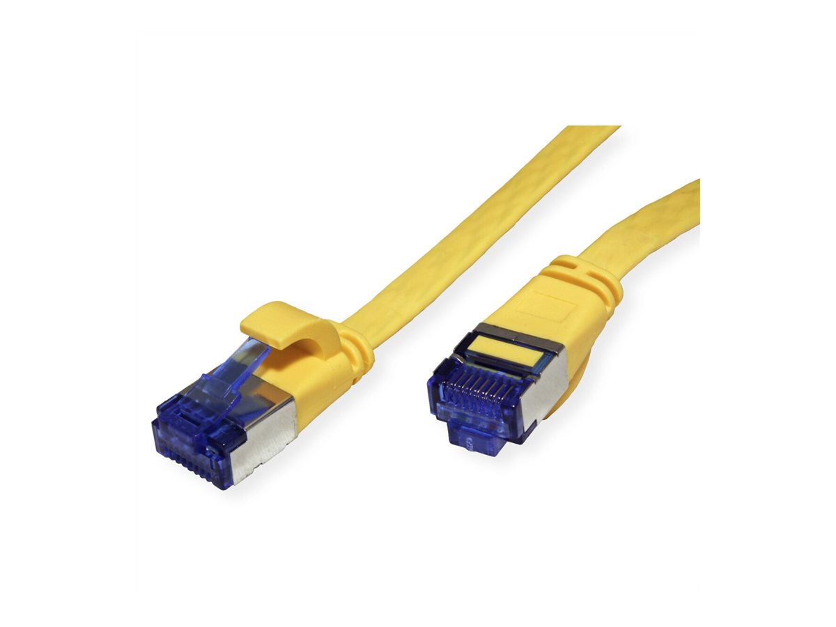 VALUE Patchkabel Kat.6A Class EA FTP extra-flach gelb 1m Vorderansicht