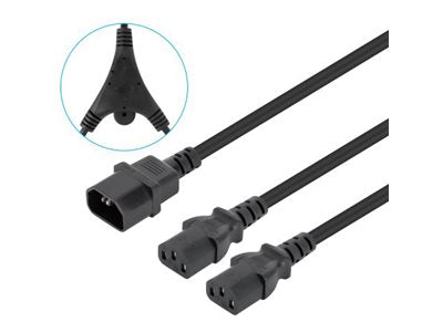 MANHATTAN Stromkabel 2 x C13 auf C14 Y-Splitterkabel Verpackung