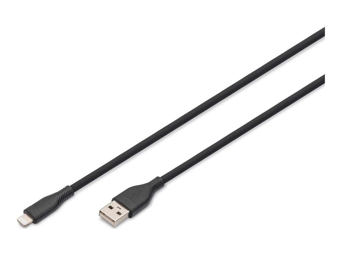 DIGITUS USB Silicone charging cable USB-A - Lightning 2m Vorderansicht