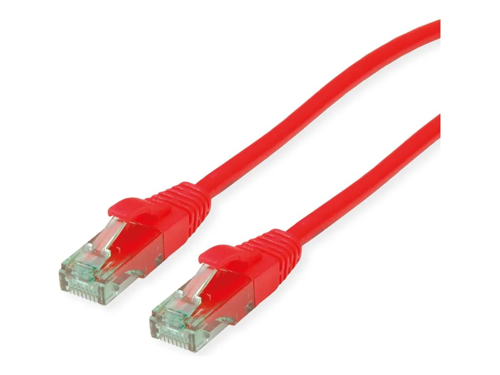 ROLINE RM Patchkabel Kat.6A UTP rot 0,3m - Vorderansicht