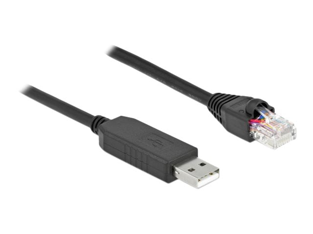 DELOCK Serielles Anschlusskabel USB 2.0 Typ-A zu RS-232 RJ45 50cm Vorderansicht