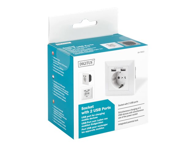 DIGITUS DA-70613 Schutzkontakt Steckdose Verpackung