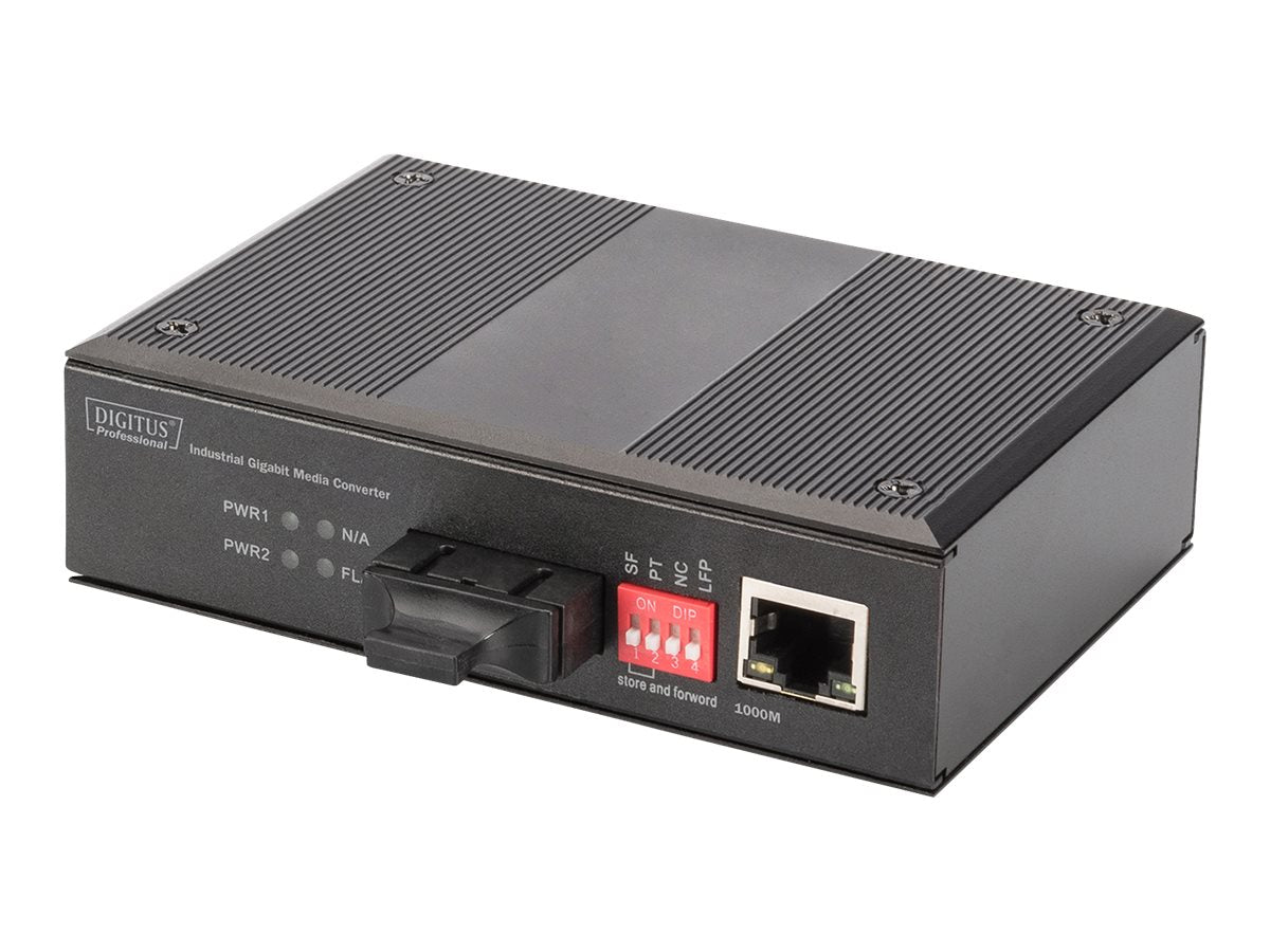 DIGITUS Medien Konverter 10/100/1000BaseT zu 1000Base-SX SC - Vorderansicht
