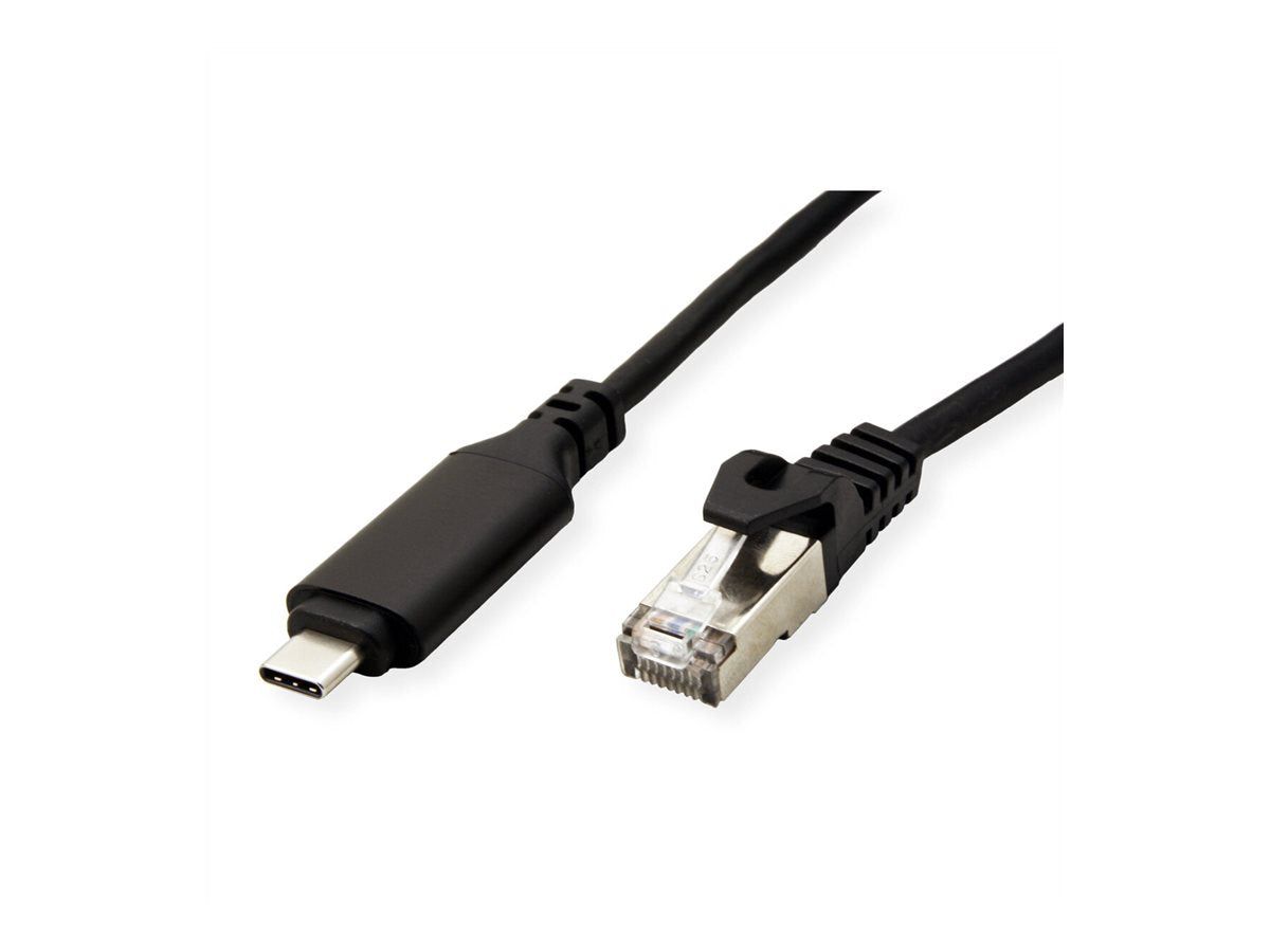 ROLINE USB 3.2 Gen 2 Typ C zu Gigabit Ethernet Konverterkabel schwarz 5m