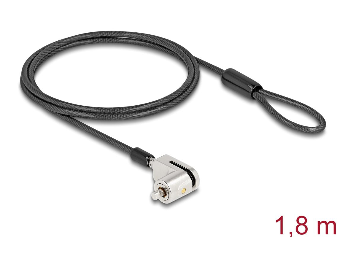 NAVILOCK Notebook Sicherungskabel für Microsoft Surface Serie Pro & Go mit Schlüssel - Vorderansicht