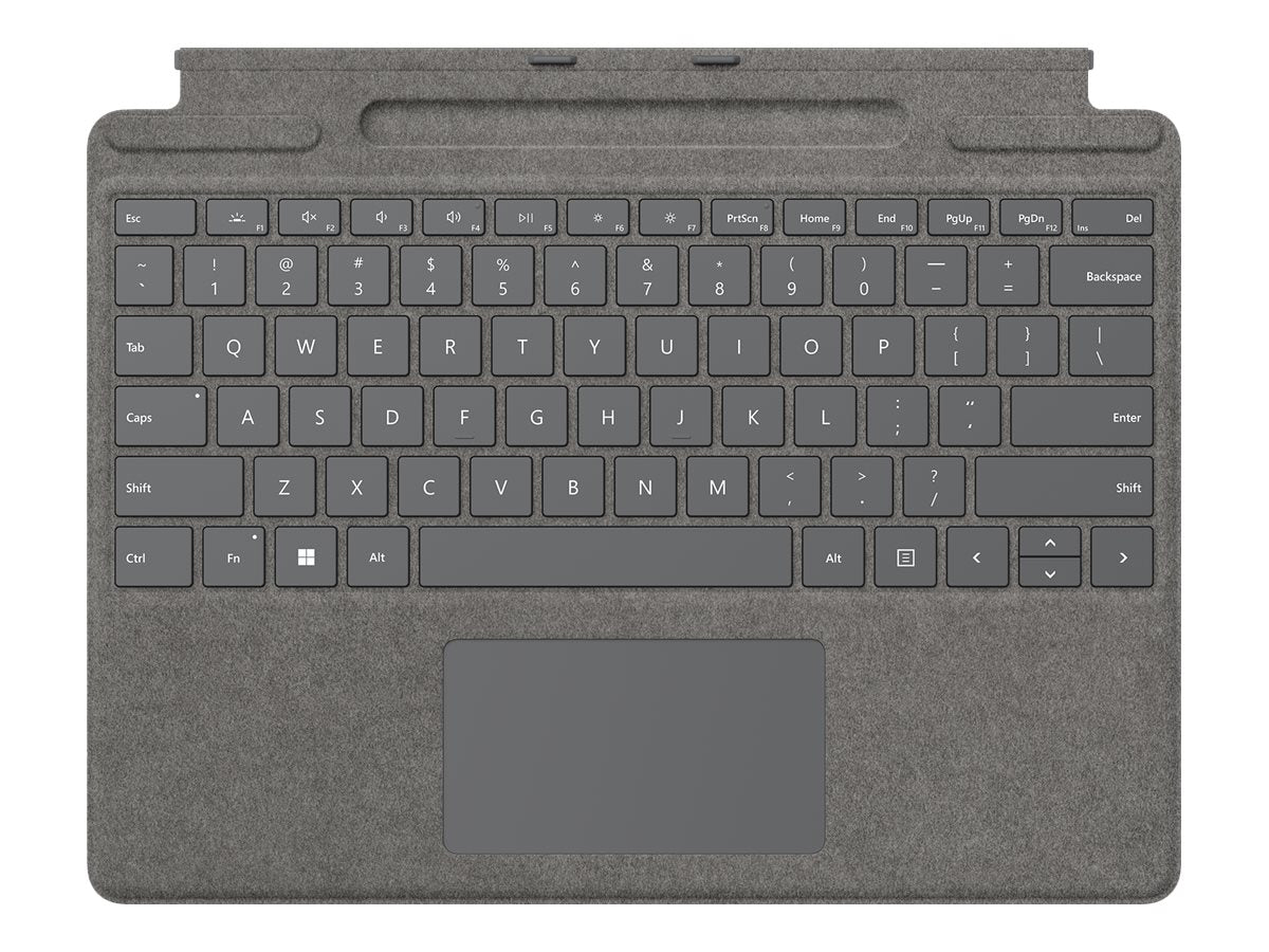 Verpackung der MICROSOFT Surface Pro8 TypeCover Platinum Silber Spanisch