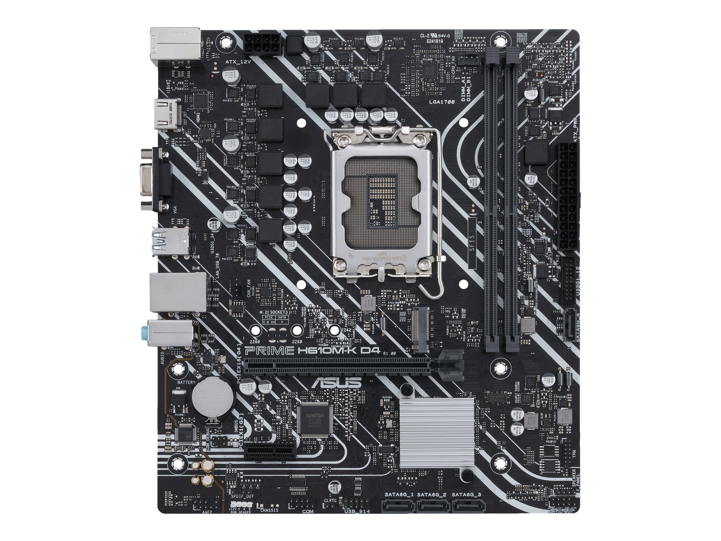 ASUS PRIME H610M-K D4 Motherboard Vorderansicht