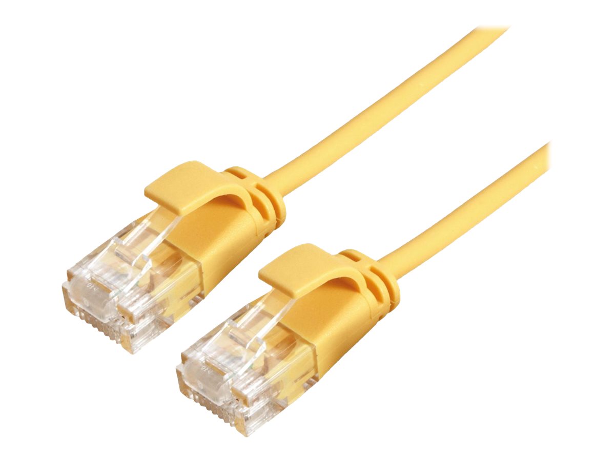 ROLINE UTP DataCenter Patchkabel Kat.6A Class EA LSOH slim gelb 1m - Vorderansicht