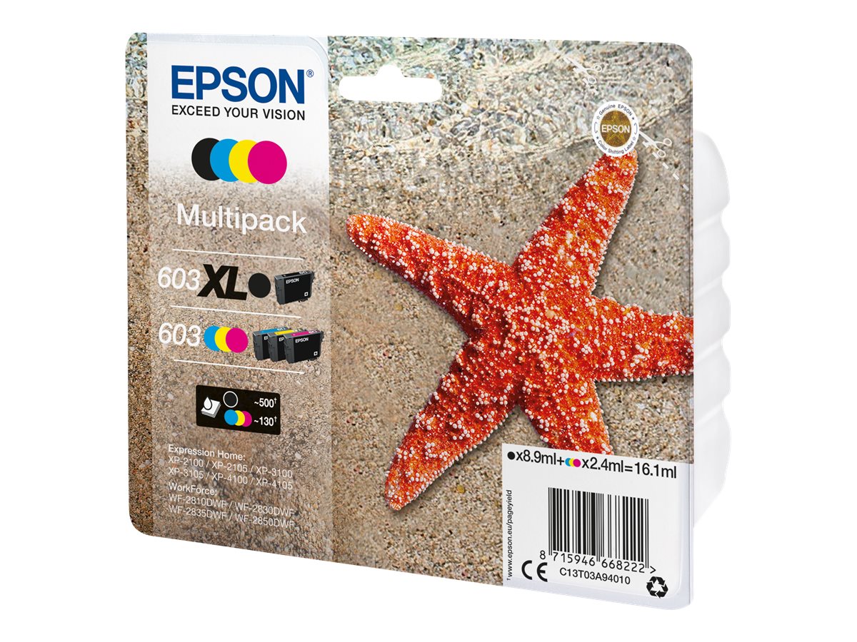 EPSON 1LB Multipack 4-colours 603 XL Black/Std. CMY Vorderansicht