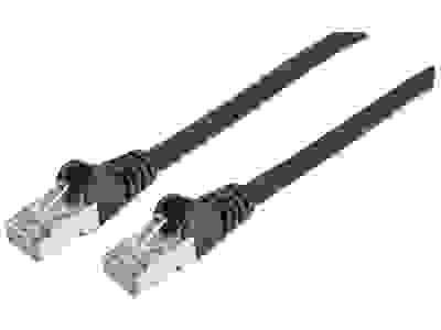 INTELLINET Netzwerkkabel Cat6A S/FTP CU LS0H 5m Schwarz Verpackung