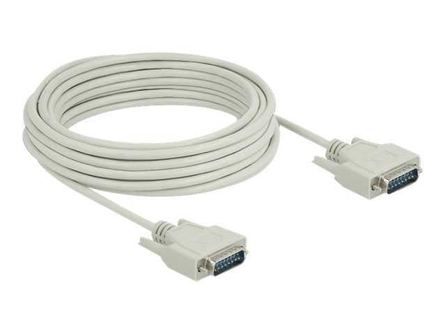 DELOCK Serielles Kabel Sub-D15 Stecker zu Stecker 10m - Vorderansicht
