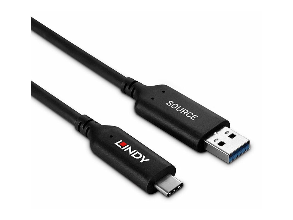 LINDY 50m USB 3.2 Gen 1 Typ A an C Hybridkabel Verpackung