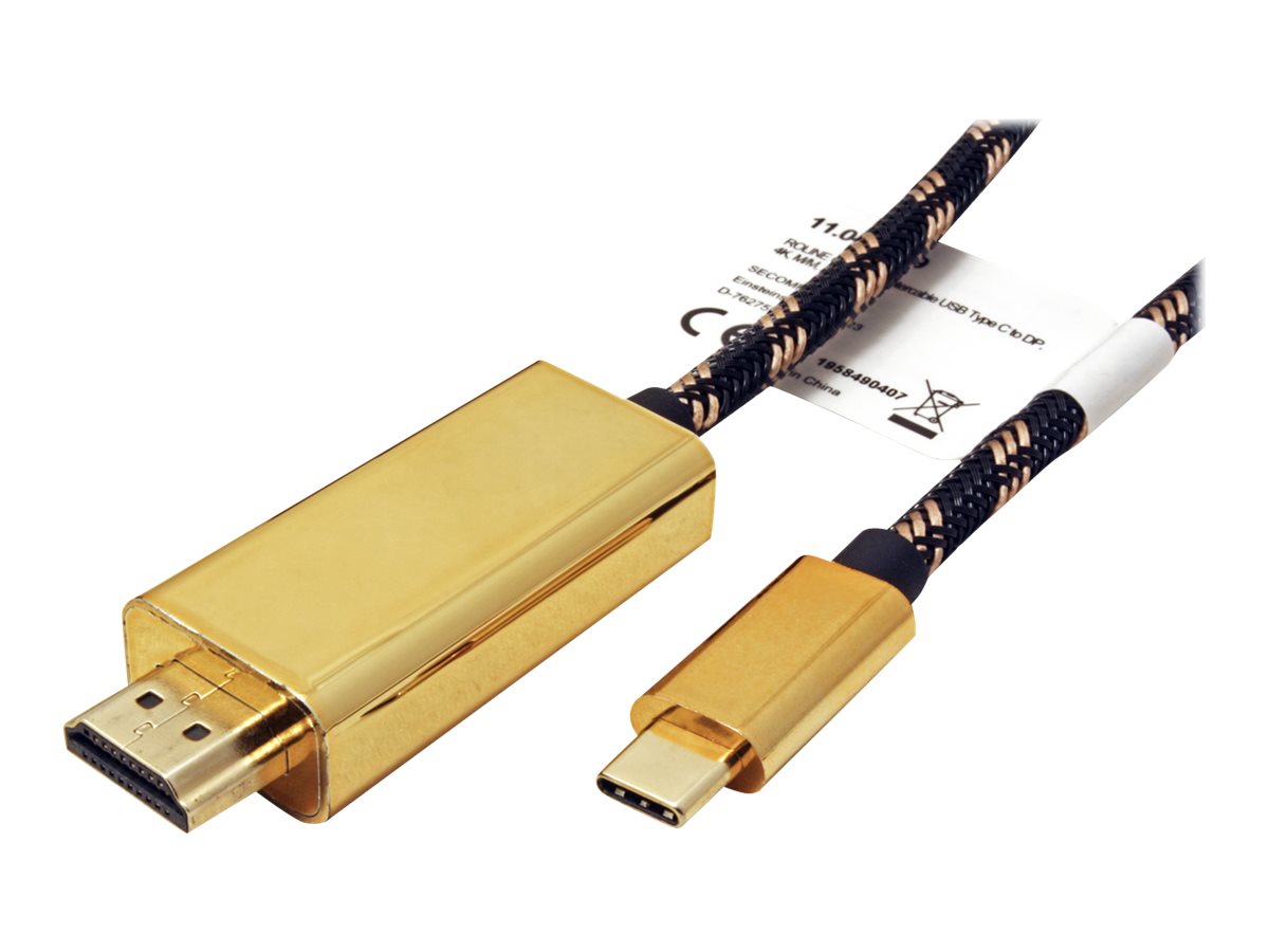 ROLINE GOLD USB Typ C - HDMI Adapterkabel ST/ST 1m Verpackung