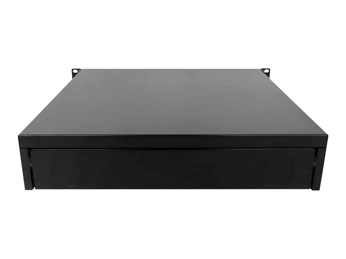 INTELLINET 19 Zoll Schublade 2 HE abschliessbar 466 mm Tiefe fuer Schraenke ab 600 mm Tiefe schwarz