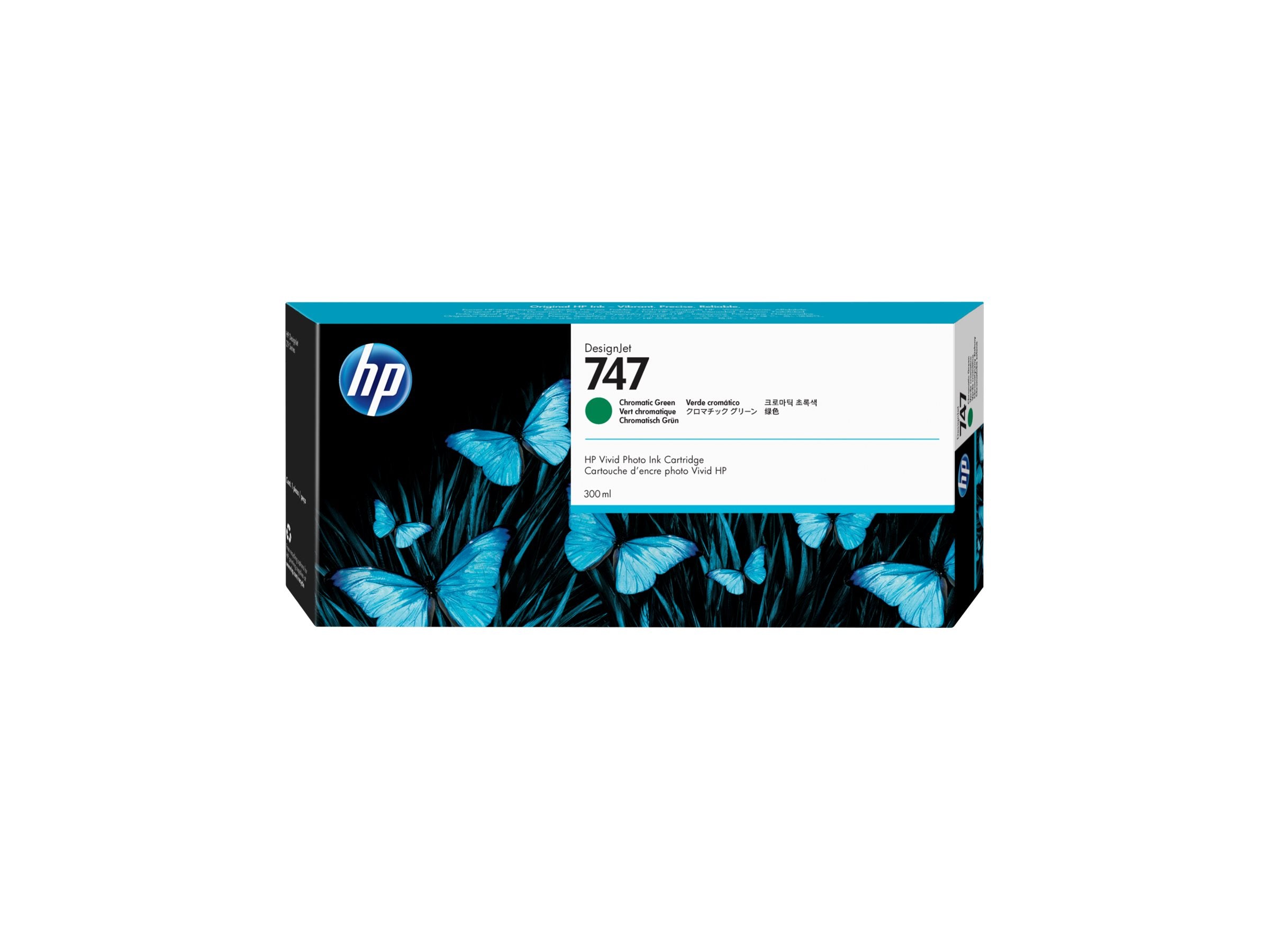 HP 747 300-ml Chromatic Green Ink Cartridge Vorderansicht