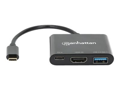 MANHATTAN USB-C auf HDMI 3-in-1 Docking-Konverter Rückansicht