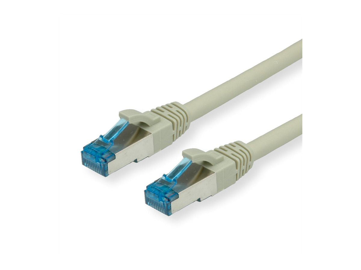 VALUE Patchkabel Kat.6A Class EA S/FTP PiMF LSOH grau 0,15m - Vorderansicht