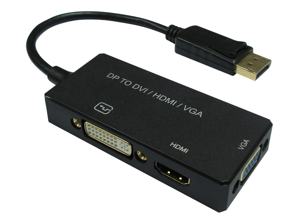 VALUE Adapterkabel DisplayPort - VGA / DVI / HDMI v1.2 Aktiv - Vorderansicht
