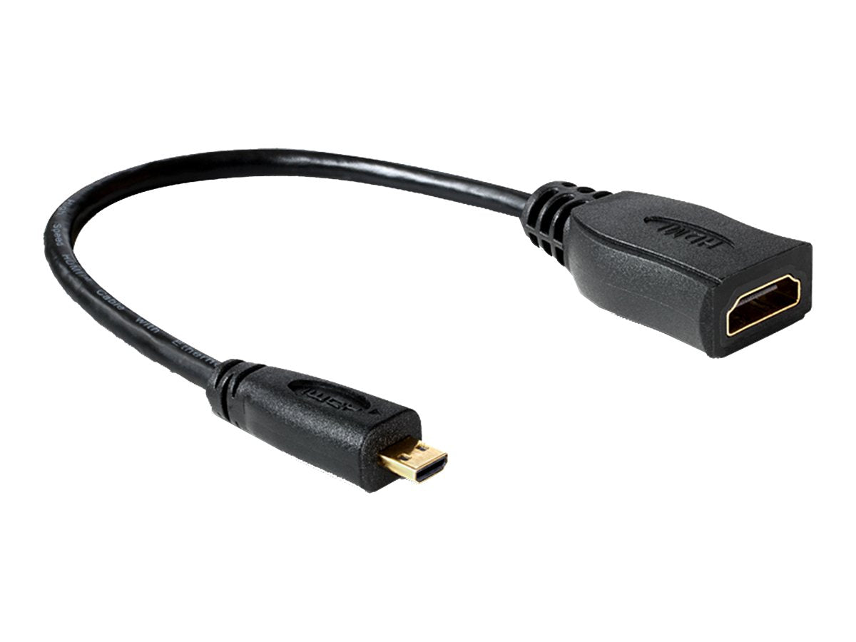 DELOCK Adapterkabel micro HDMI-D > HDMI-A Bu 23cm Kabel - Vorderansicht