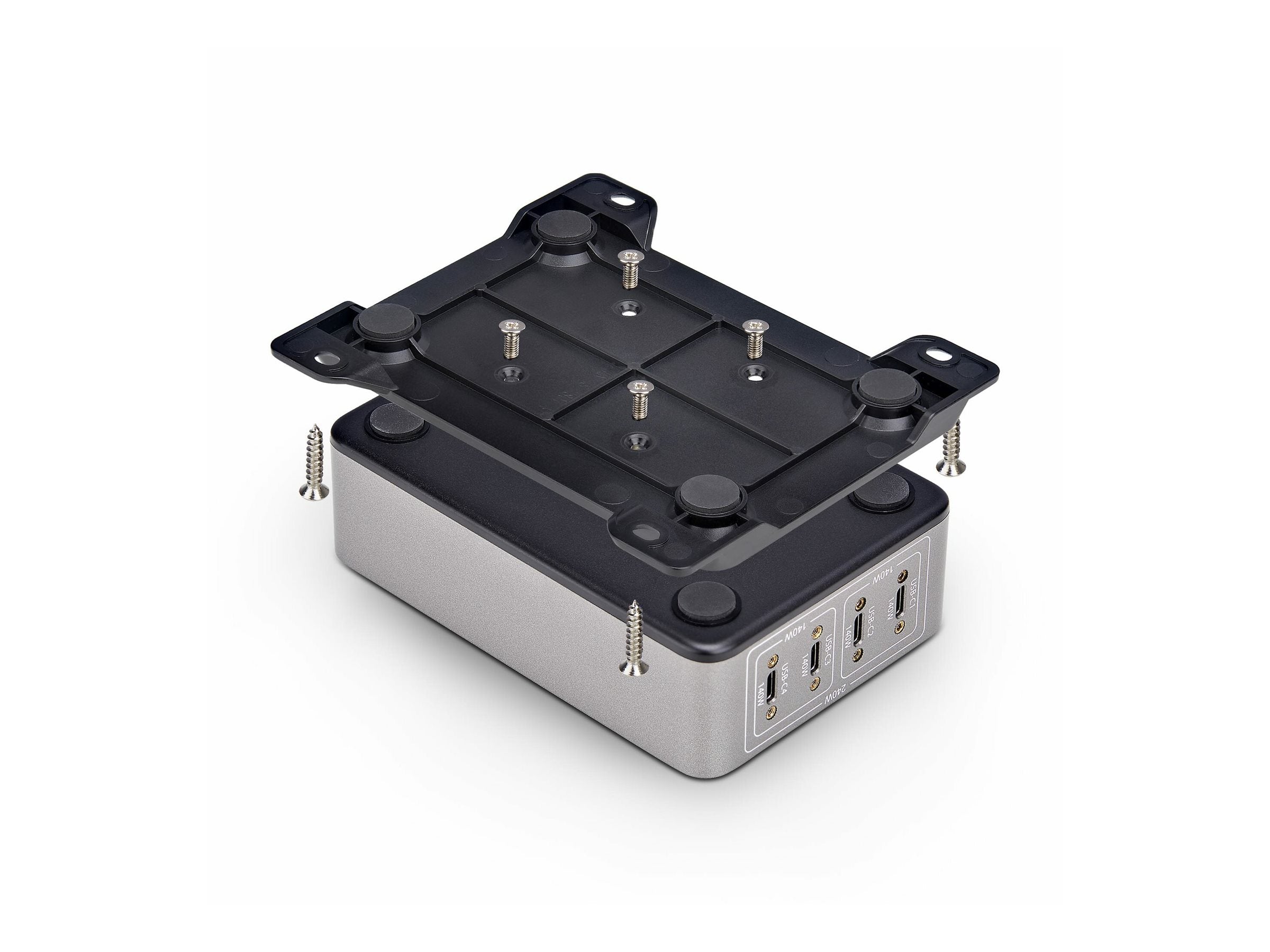 STARTECH.COM 4-Port USB-C Ladegerät 140W EPR je Port Max. 240W Schraubsicherung GaN Netzteil USBC PD 3.1 Laptop Ladegerät