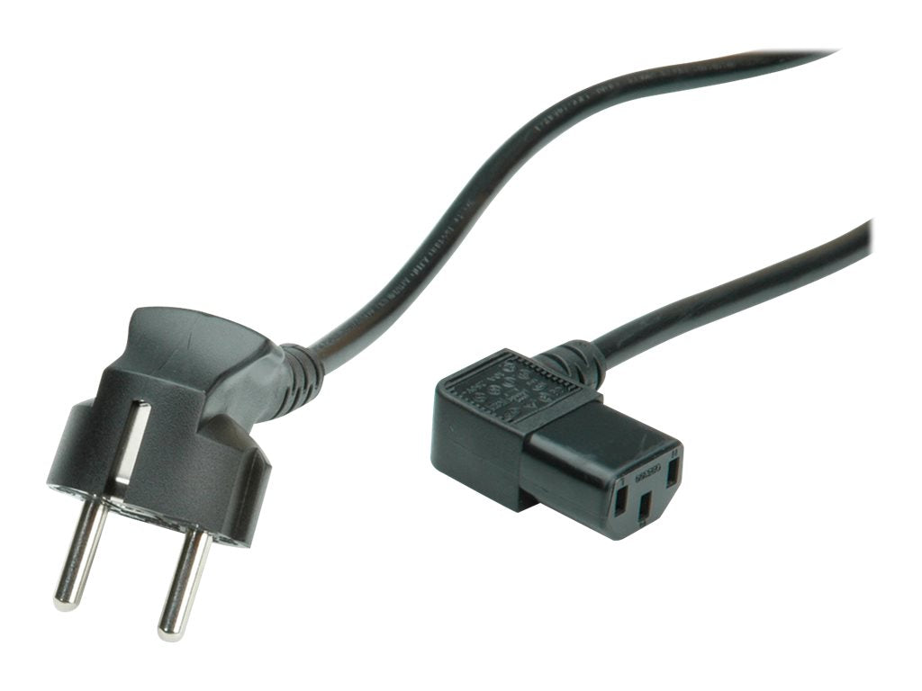 VALUE Netzkabel abgewinkelte IEC-Buchse schwarz 1,8m - Detailansicht Buchse