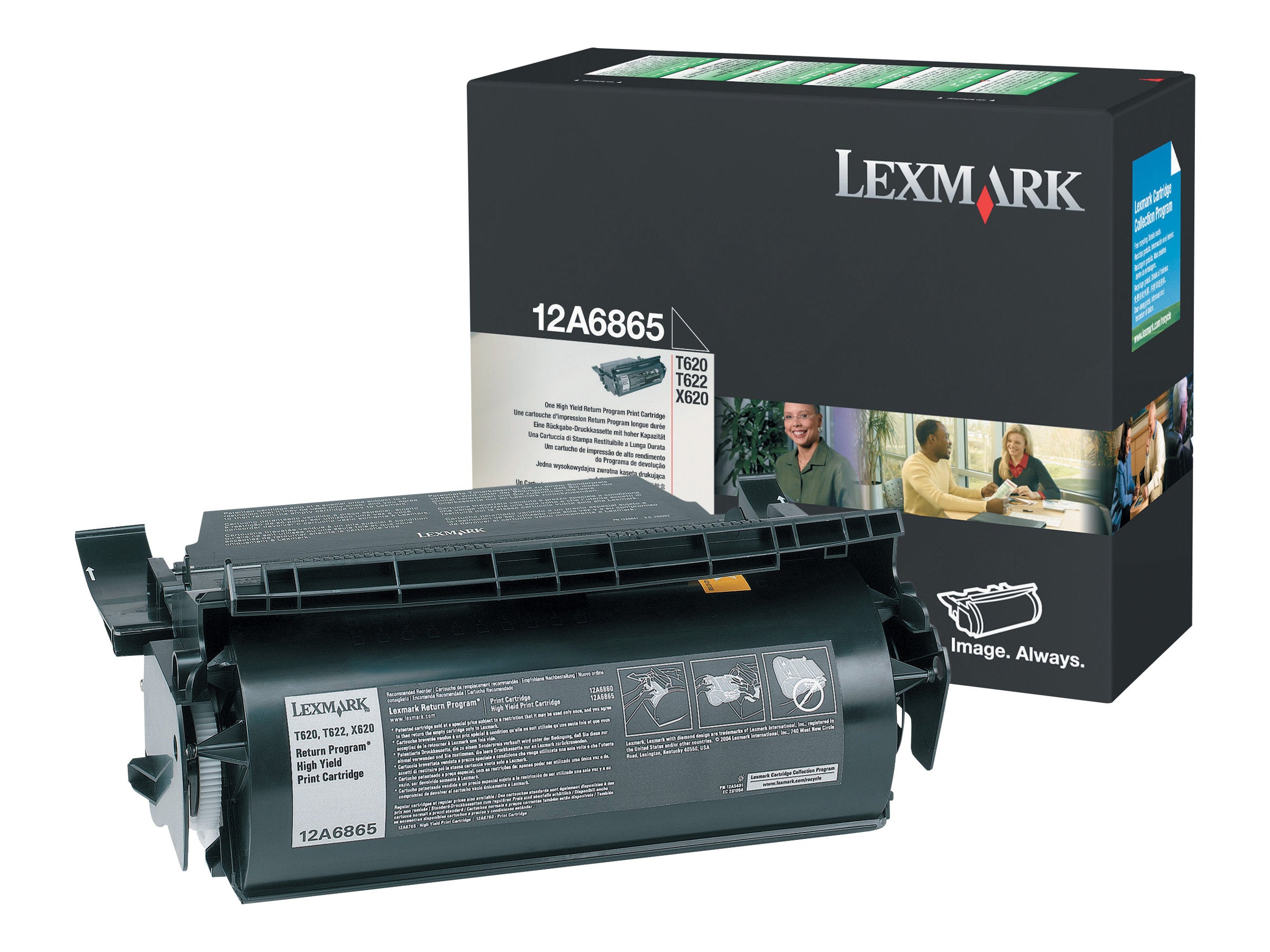 LEXMARK T62X Toner schwarz hohe Kapazität Vorderansicht
