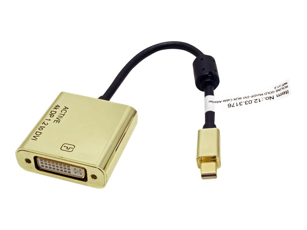 ROLINE GOLD 4K Mini DisplayPort-DVI Adapter Aktiv v1.2 - Vorderansicht