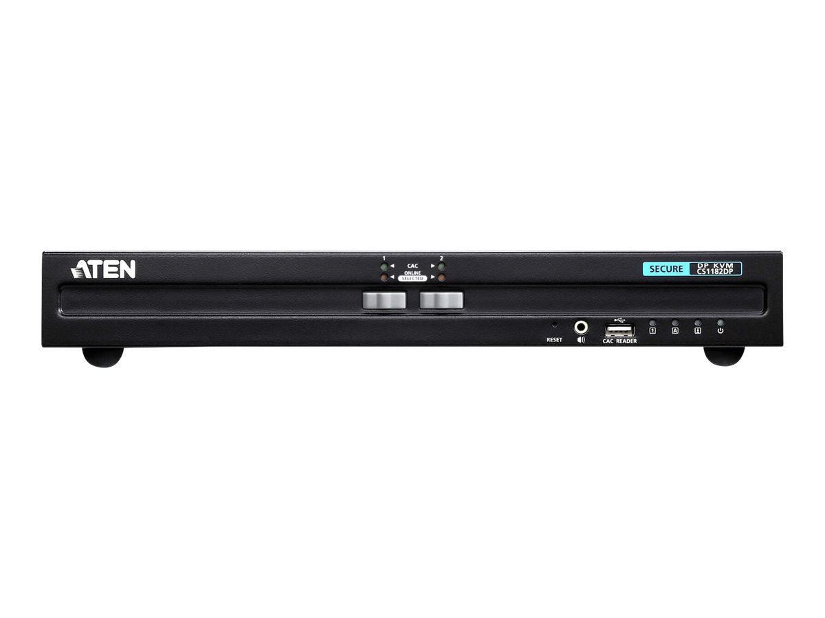ATEN CS1182DP 2-Port USB DisplayPort Secure KVM Switch Vorderansicht