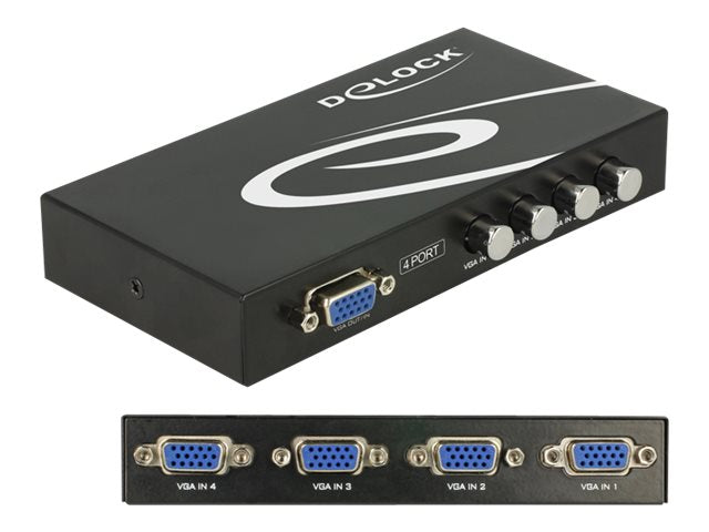 DELOCK Switch 4-port VGA manuell bidirektional Verpackung