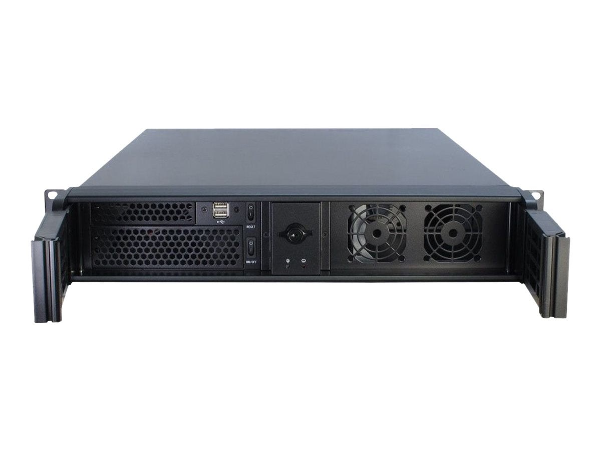 VALUE 48,26cm 19Zoll Servergehäuse 2HE lang schwarz - Seitenansicht
