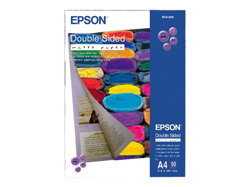 EPSON Matt double sides Papier inkjet 178g/m2 A4 50 Blatt Verpackung
