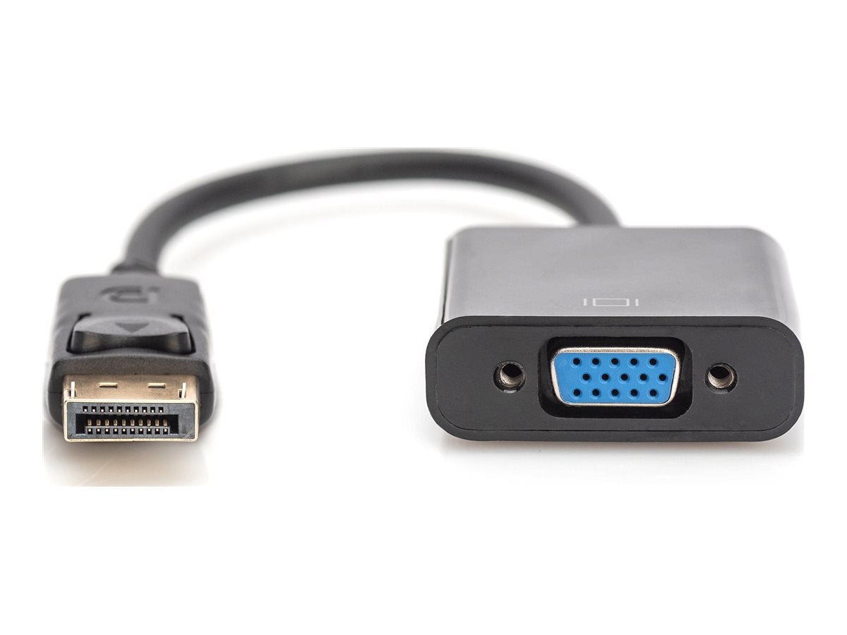 ASSMANN Adapterkabel DisplayPort Stecker auf VGA HD15 Buchse 0,15m Anschlussansicht