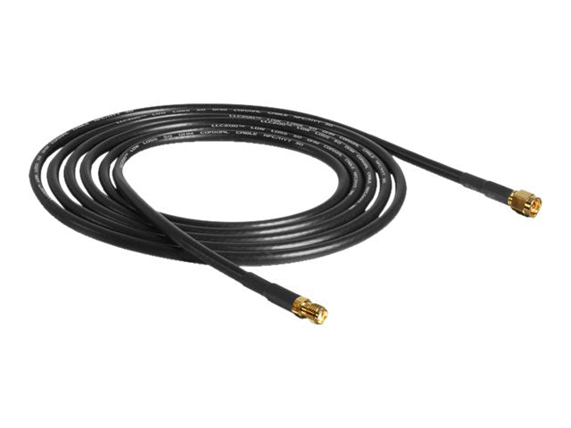 DELOCK HF SMA Stecker > SMA Buchse 2m CFD200 low loss Vorderansicht