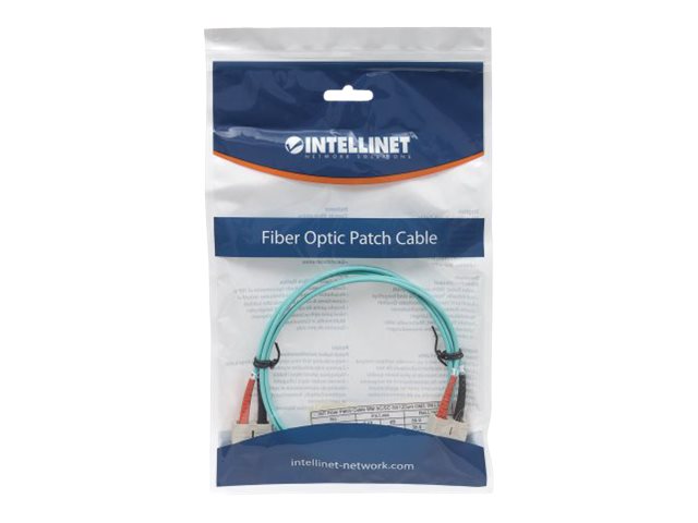 INTELLINET LWL Kabel SC/SC OM3 3m aqua Vorderansicht