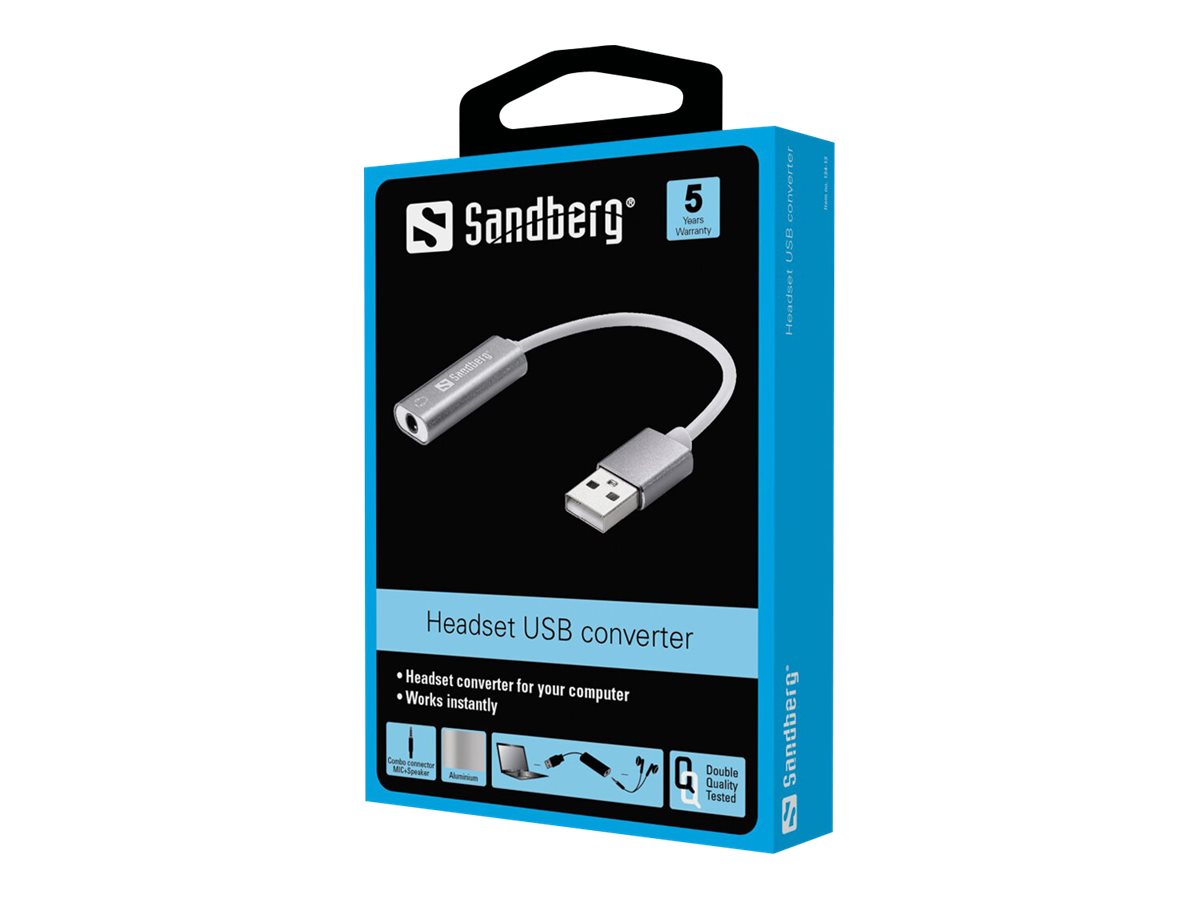 SANDBERG Headset USB converter Vorderansicht