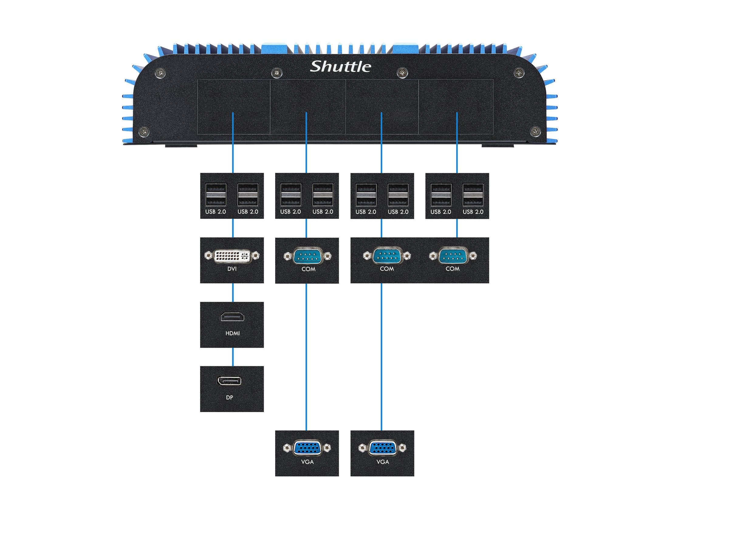 SHUTTLE Barebone BPCAL02 Vorderansicht