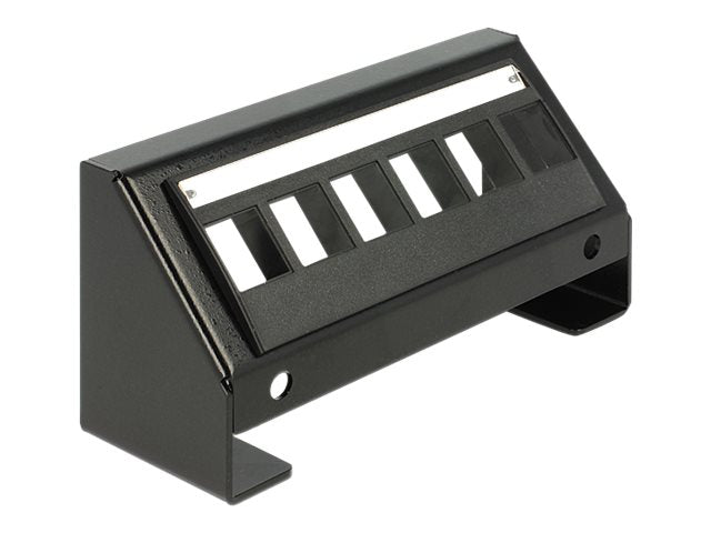 DELOCK Keystone Halterung Multimedia Panel 6 Port Vorderansicht